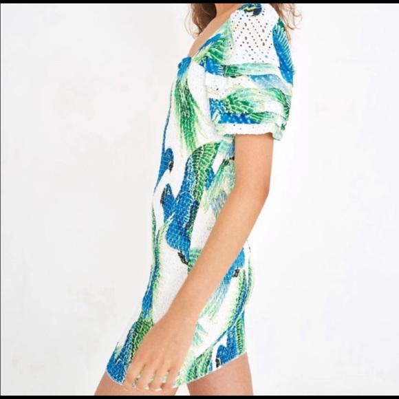 Farm Rio Blue Parrot Dress - Picture 3 of 4